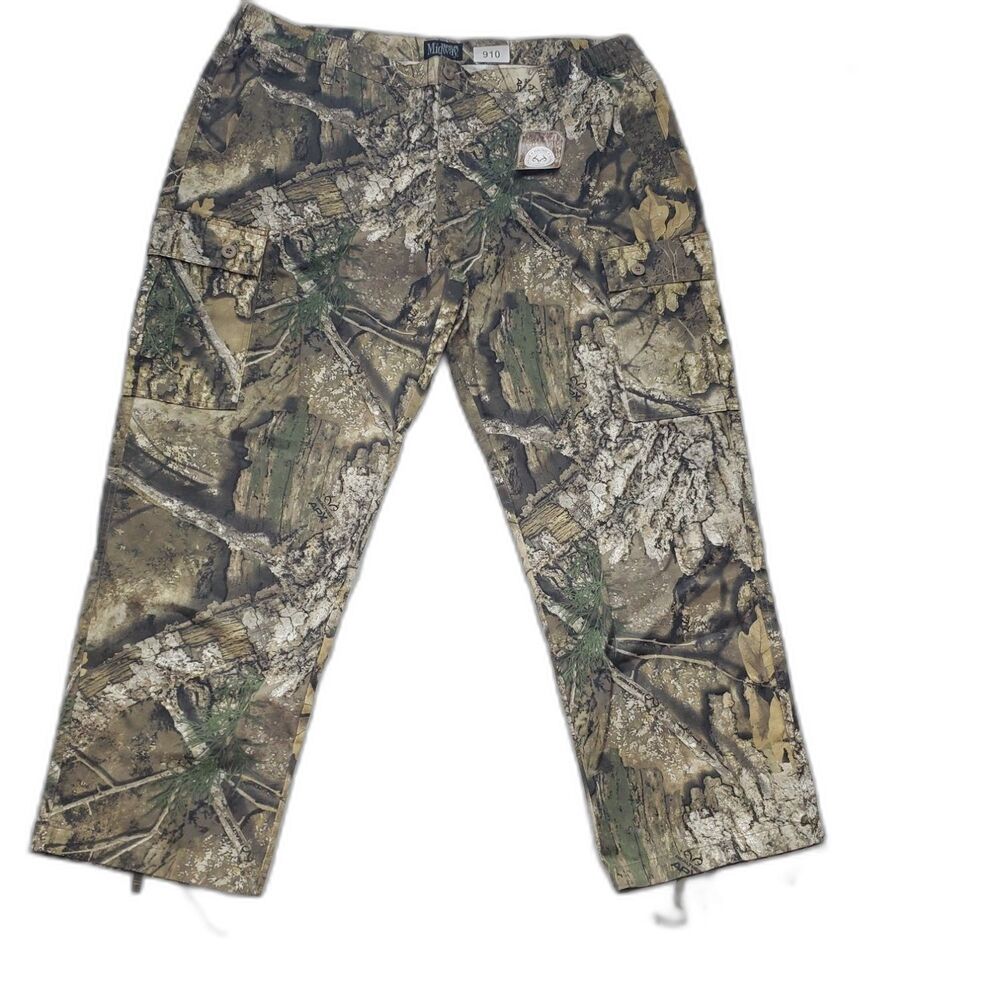 MidwayUSA Realtree Apx Cargo Pants Mens Size 45 Multicolor Elastic Waist